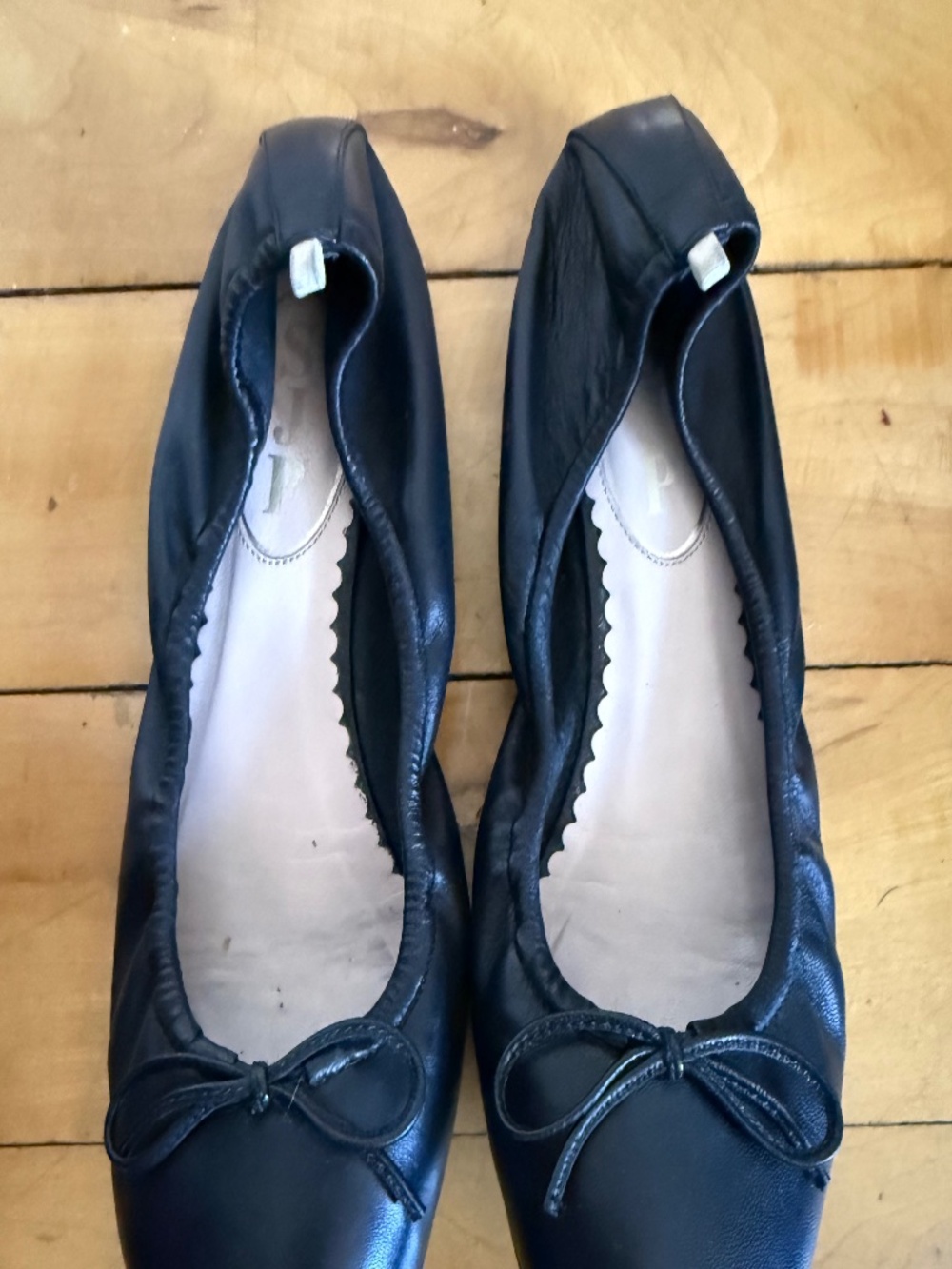 SJP Collection Gelsey Black Leather Ballet Flats 36.5 w/ Box